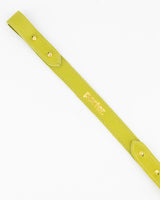 Short Leather Strap in Lime with Gold Embossing