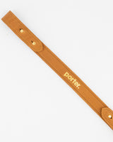 Short Leather Strap in Tan with Gold Embossing