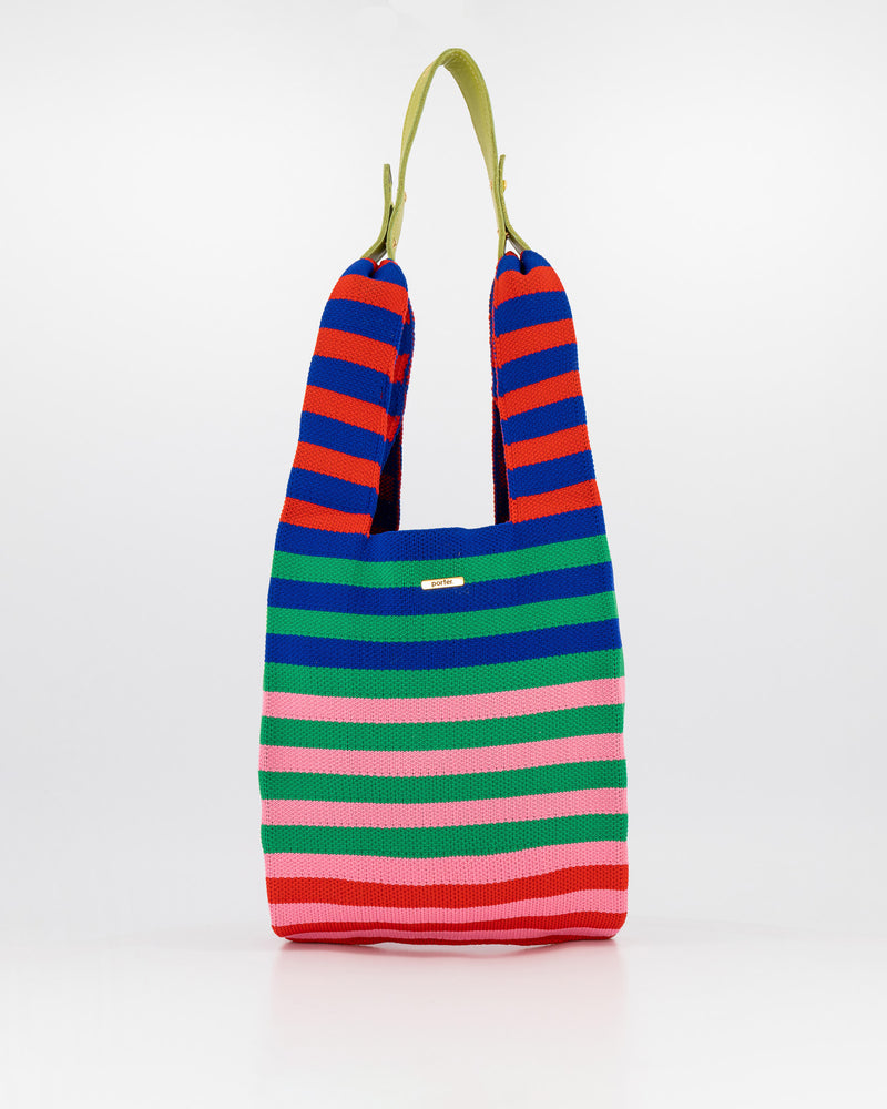 PRE-ORDER Rainbow Striped Maxi Shopper