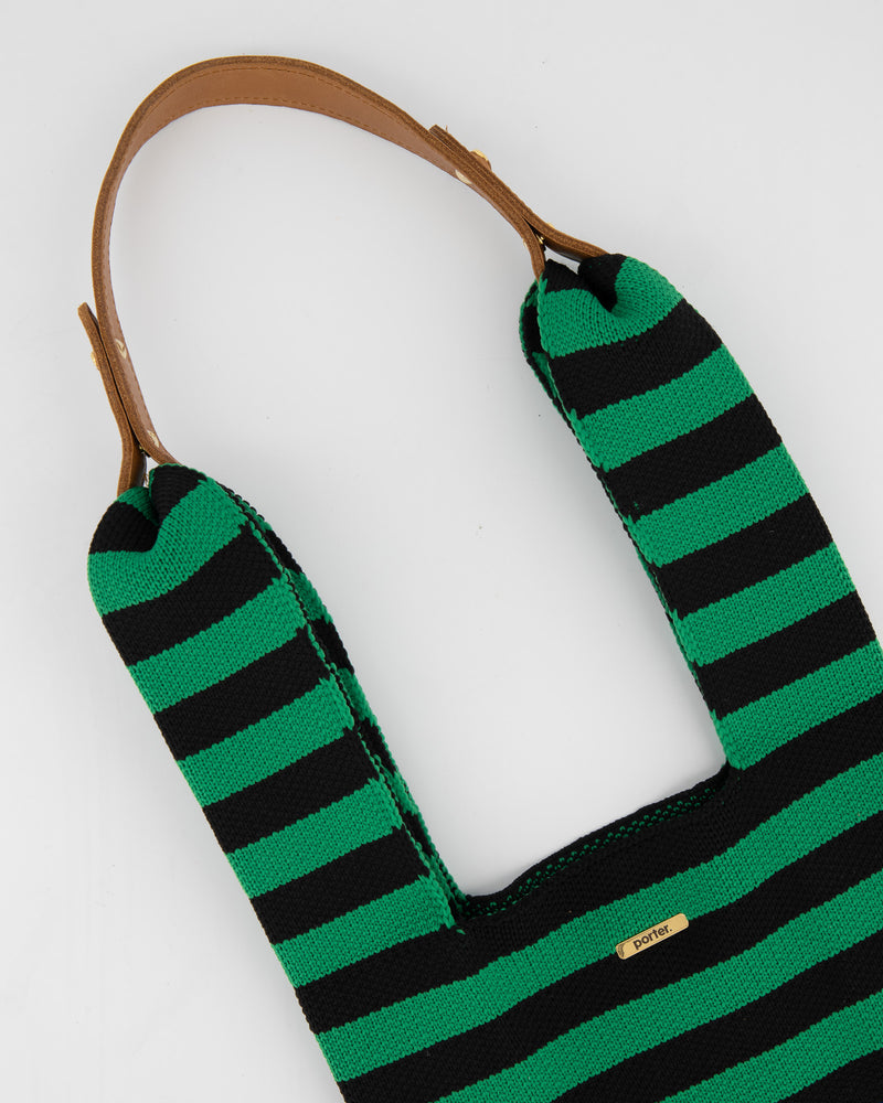 PRE-ORDER Green/Blue Striped Maxi Shopper