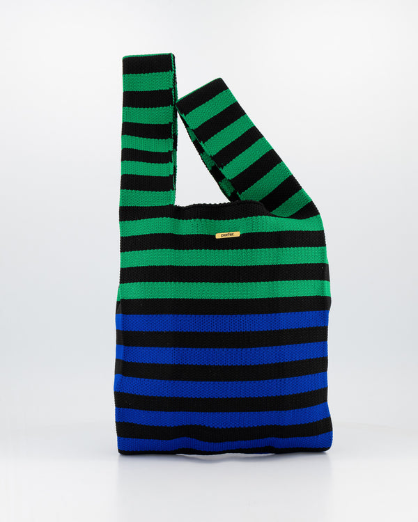 PRE-ORDER Green/Blue Striped Maxi Shopper