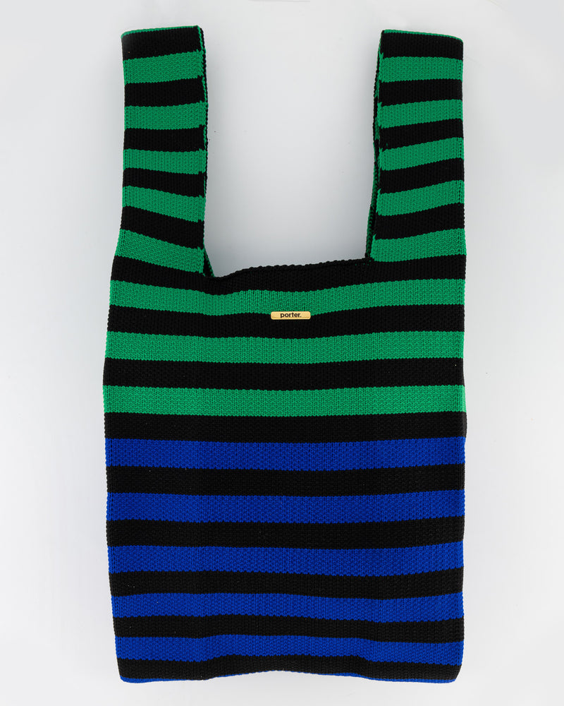 PRE-ORDER Green/Blue Striped Maxi Shopper