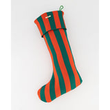 Red & Green Striped Christmas Stocking