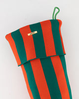 Red & Green Striped Christmas Stocking