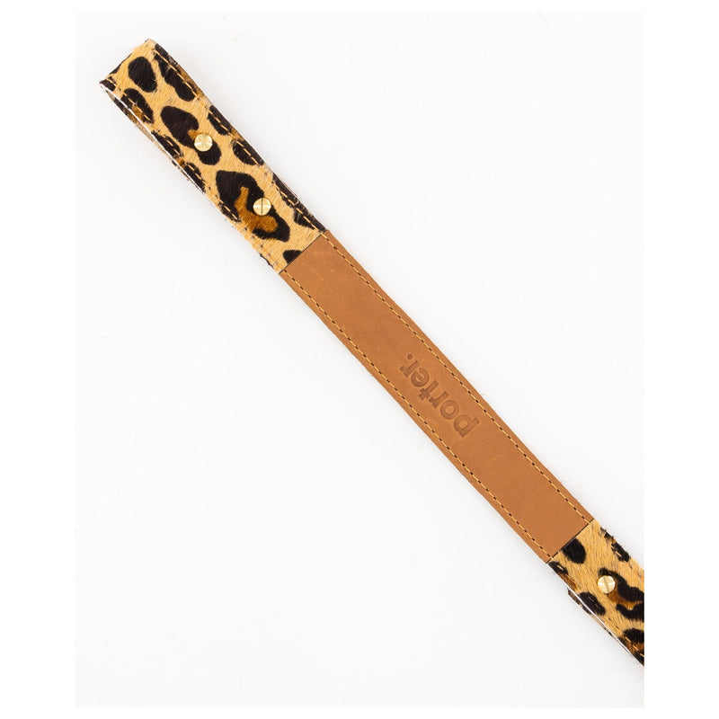 Short Leather Strap in Cheetah Print