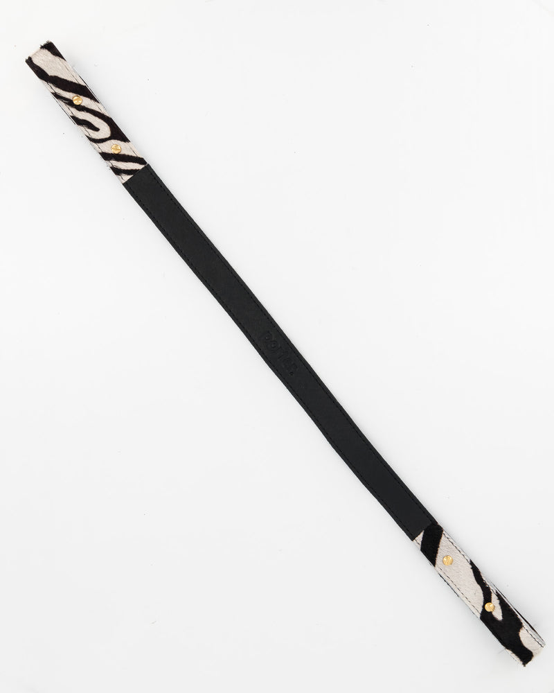 Medium Leather Strap in Zebra Print