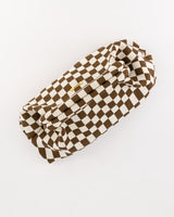 Choc & Milk Check Clutch