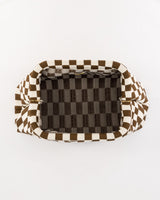 Choc & Milk Check Clutch