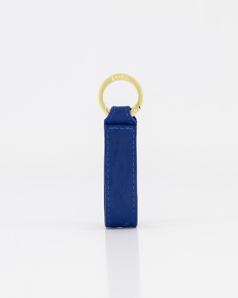 Leather Keyring - Texas Blue