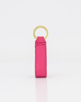 Leather Keyring - Cerise Pink