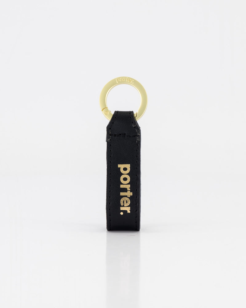 Leather Keyring - Nevada Black