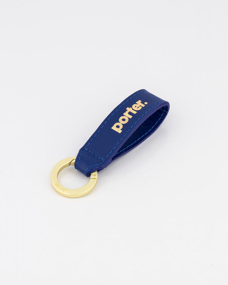 Leather Keyring - Texas Blue