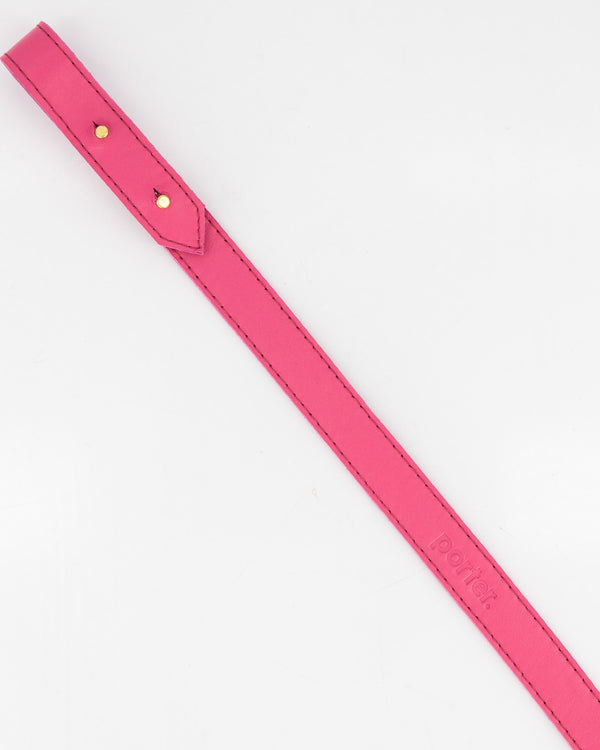 Medium Leather Strap in Cerise Pink