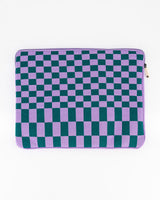 Purple & Green Check Laptop Bag