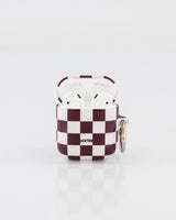 Airpods 1/2 - Choc & White Check