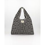 Black & Milk Geo Print Hobo Shopper