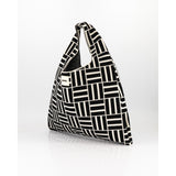 Black & Milk Geo Print Hobo Shopper