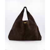 Choc Brown Leather Hobo Shopper