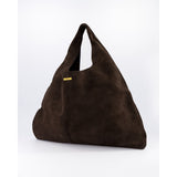 Choc Brown Leather Hobo Shopper