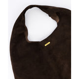 Choc Brown Leather Hobo Shopper