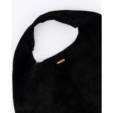 Black Leather Hobo Shopper