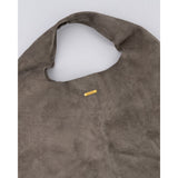 Sky Grey Leather Hobo Shopper