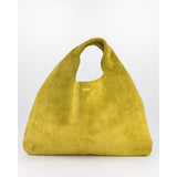Lime Leather Hobo Shopper