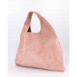 Blush Pink Leather Hobo Shopper