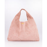 Blush Pink Leather Hobo Shopper