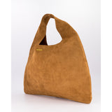 Tan Leather Hobo Shopper