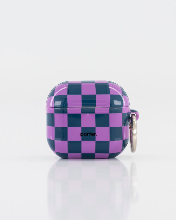 Airpods 4 - Purple & Green Check