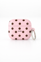 Airpods 3 - Pink & Brown Polka Dot
