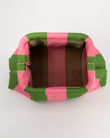 Green & Pink Striped Clutch