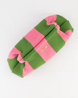 Green & Pink Striped Clutch