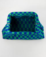 Green & Blue Check Clutch