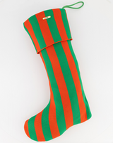 PRE-ORDER Red & Green Striped Christmas Stocking