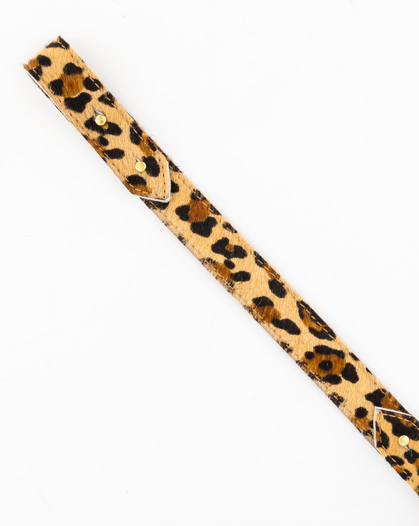 Medium Leather Strap in Cheetah Print