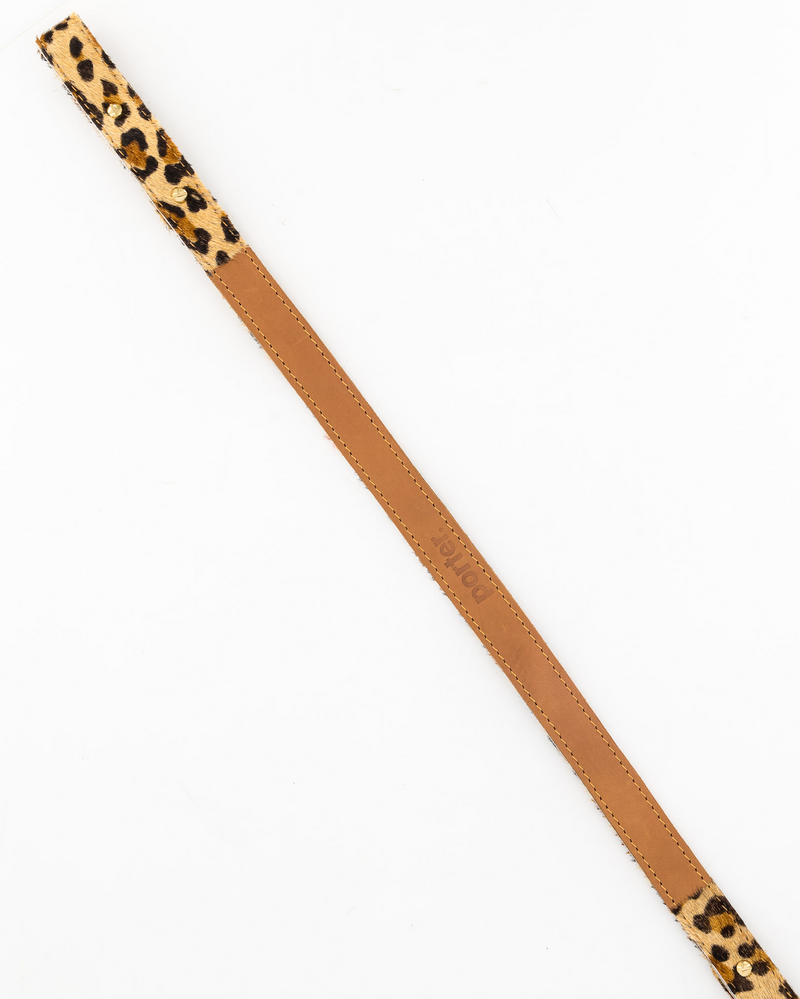 Medium Leather Strap in Cheetah Print