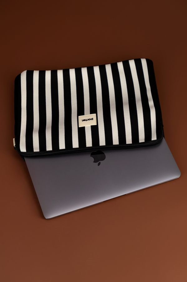 Black & Milk Striped Laptop Bag