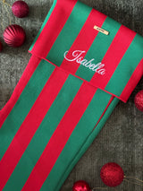 Red & Green Striped Christmas Stocking