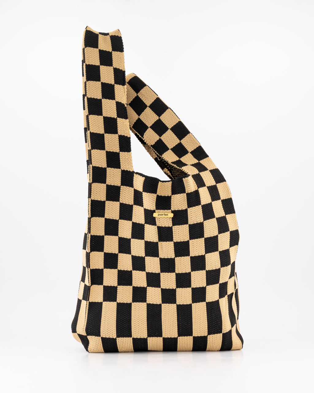rose checkered tote shoulder bag