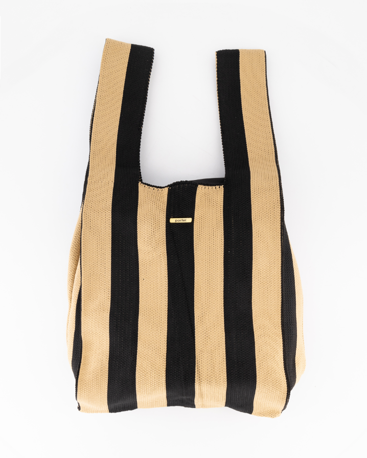 Black & Stone Vertical Stripe Shopper