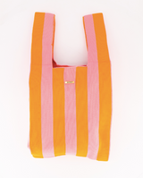 Orange & Pink Vertical Stripe Shopper